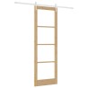 Porte coulissante avec kit quincaillerie 78x232 cm Bois massif en pin 
