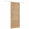 Porte Coulissante avec Kit de Quincaillerie 86x211 cm en Bois de Pin Massif 