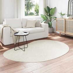 Tapis d'aire Crème 140 x 200 cm Polyester 
