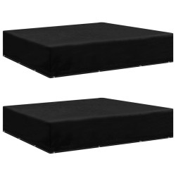 Housses de salon de jardin 2 pcs 12 œillets 250x250x70 cm 