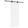 Porte coulissante avec kit Blanc 83x211 cm Bois massif Pin 