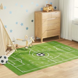 Tapis enfant 160x230cm terrain de football antidérapant lavable 