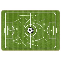 Tapis enfant 160x230cm terrain de football antidérapant lavable 