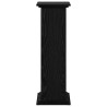 Support d'affichage avec rangement en chêne noir - 31x30x90 cm. Bois d'ingénierie. 
