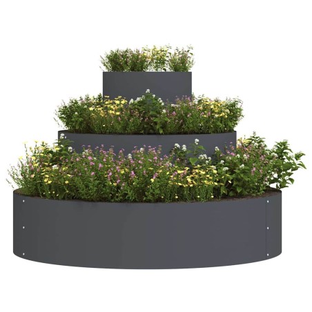 Pot de fleurs en métal Acier/anthracite Acier Grand Durable 