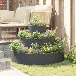 Pot de fleurs en métal Acier/anthracite Acier Grand Durable 