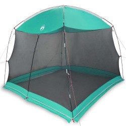 Tente de camping anti-moustique avec porte verte pour 4 personnes - imperméable. 