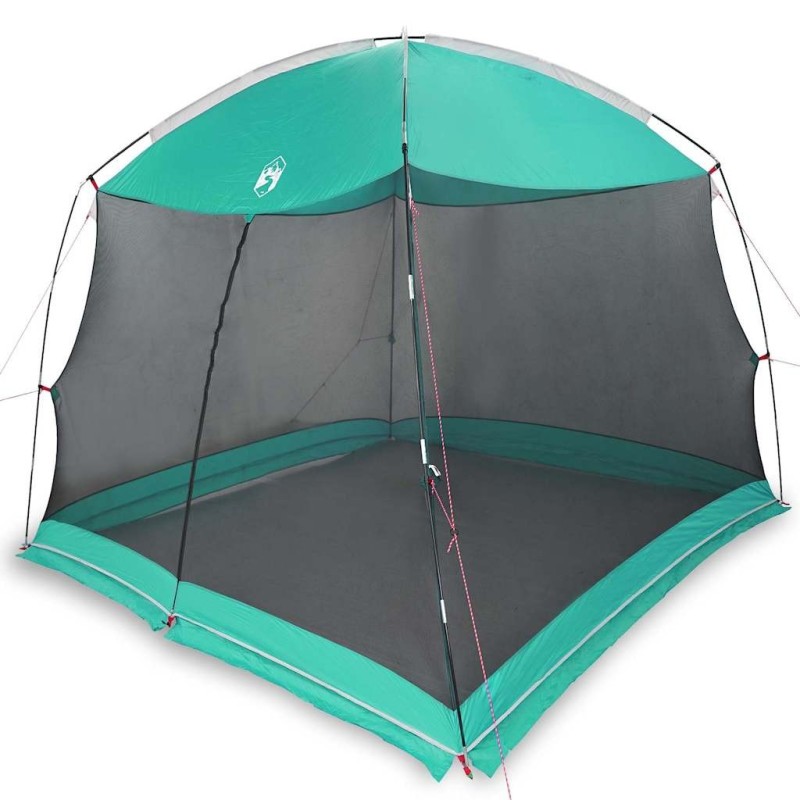 Tente de camping anti-moustique avec porte verte pour 4 personnes - imperméable. 