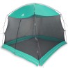 Tente de camping anti-moustique avec porte verte pour 4 personnes - imperméable. 