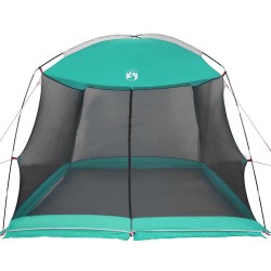 Tente de camping anti-moustique avec porte verte pour 4 personnes - imperméable. 