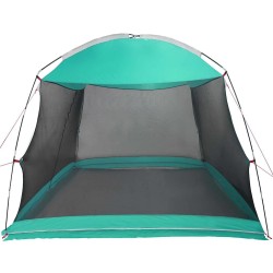 Tente de camping anti-moustique avec porte verte pour 4 personnes - imperméable. 