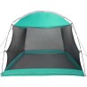 Tente de camping anti-moustique avec porte verte pour 4 personnes - imperméable. 