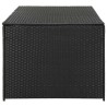 Boîte de rangement de jardin Résine tressée 180x90x70 cm Noir 