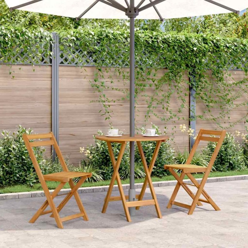 Table pliable de jardin 70 cm Bois d'acacia solide Table pliable de jardin 70 cm Bois d'acacia solide