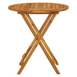 Table pliable de jardin 70 cm Bois d'acacia solide 