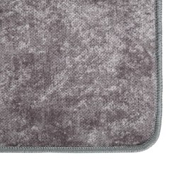Tapis lavable antidérapant 160x230 cm gris 