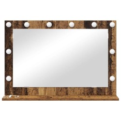 Miroir de vanité Bois ancien Bois récupéré solide et verre 
