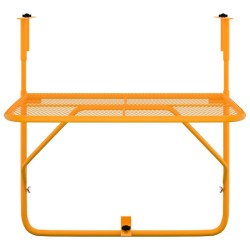 Table de balcon Jaune 60x40 cm Acier 
