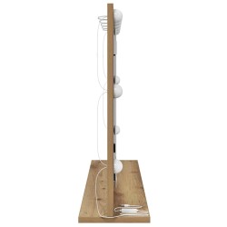 Miroir de vanité Chêne artisanal, blanc Bois, métal, verre Moyen 