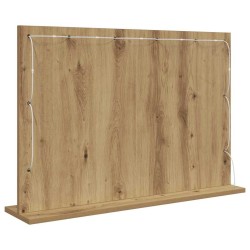 Miroir de vanité Chêne artisanal, blanc Bois, métal, verre Moyen 