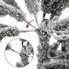 Sapin de Noël artificiel à charnières avec neige floquée 120 cm 