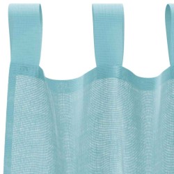 Rideaux en voile avec passe-tringles 2 pcs turquoise 