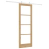 Porte coulissante avec matériel 73.5x211 cm Bois massif en pin 