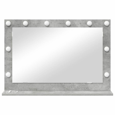 Miroir de beauté Gris béton Verre 80 x 55 x 18 cm Miroir 