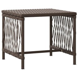 Ensemble de chaises longues 3 pièces Marron et crème 