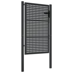 Portail de jardin anthracite 105 x 200 cm acier 