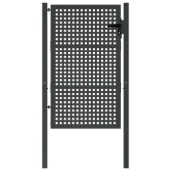 Portail de jardin anthracite 105 x 200 cm acier 