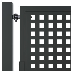 Portail de jardin anthracite 105 x 200 cm acier 