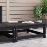 Repose-pied de jardin 70x70x30 cm noir bois de pin solide 