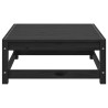 Repose-pied de jardin 70x70x30 cm noir bois de pin solide 