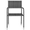 Ensemble à manger de jardin 7 pcs Gris 