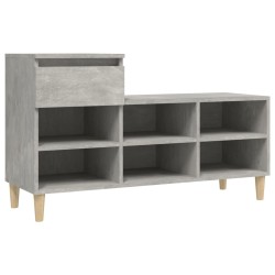 Armoire à chaussures Gris béton 102x36x60 cm Bois d'ingénierie 