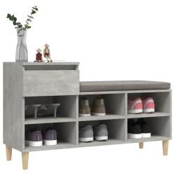 Armoire à chaussures Gris béton 102x36x60 cm Bois d'ingénierie 