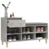 Armoire à chaussures Gris béton 102x36x60 cm Bois d'ingénierie 