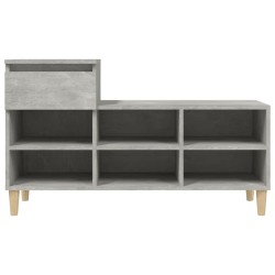 Armoire à chaussures Gris béton 102x36x60 cm Bois d'ingénierie 