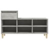 Armoire à chaussures Gris béton 102x36x60 cm Bois d'ingénierie 