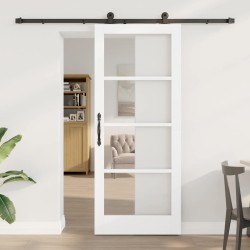 Porte coulissante avec kit de quincaillerie 'ORKDAL'blanche 83x202 cm 