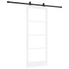 Porte coulissante avec kit de quincaillerie 'ORKDAL'blanche 83x202 cm 