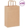 Sacs en papier 50 pcs avec poignées marron 21x11x31 cm 