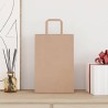 Sacs en papier 50 pcs avec poignées marron 21x11x31 cm 