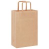 Sacs en papier 50 pcs avec poignées marron 21x11x31 cm 