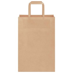 Sacs en papier 50 pcs avec poignées marron 21x11x31 cm 