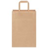 Sacs en papier 50 pcs avec poignées marron 21x11x31 cm 