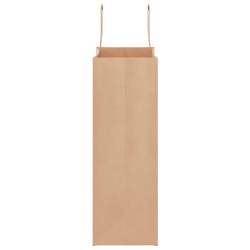 Sacs en papier 50 pcs avec poignées marron 21x11x31 cm 