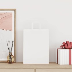 Sacs en papier 250 pcs avec poignées bleu 26x12x35 cm 