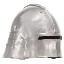 Casque de chevalier médiéval antique pour GN Argenté Acier 